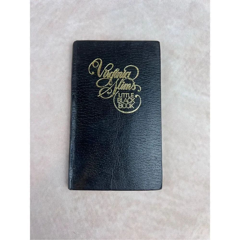 Virginia Slims Cigarettes Little Black Book Address Book